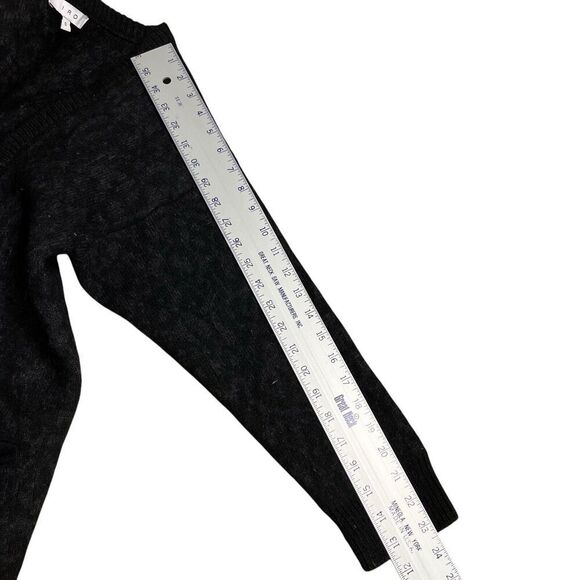 IRO Sweater WMNS S Black Wool Cardigan Leopard Jasek Animal Printed Alpaca Blend - Picture 9 of 11